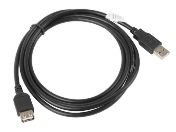 Lanberg CA-USBE-10CC-0018-BK cable USB USB 2.0 1,8 m USB A Negro