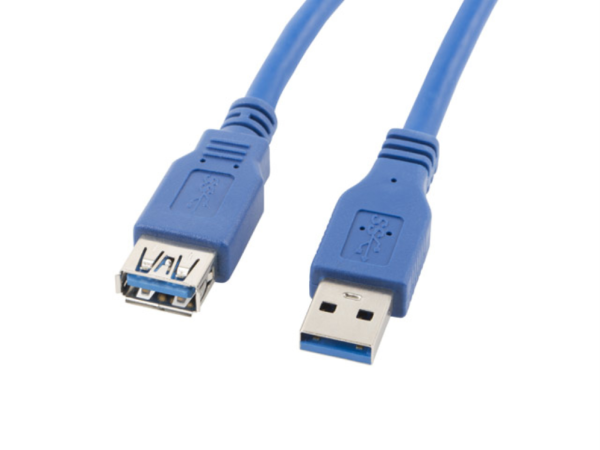 Lanberg CA-US3E-10CC-0018-B cable USB 1,8 m USB A Azul