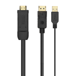 AISENS A122-0641 adaptador de cable de vídeo 1,8 m HDMI tipo A (Estándar) DisplayPort + USB Type-A