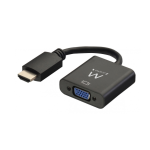 Ewent EW9864 adaptador de cable de vídeo 0,2 m HDMI VGA, 3.5mm Negro