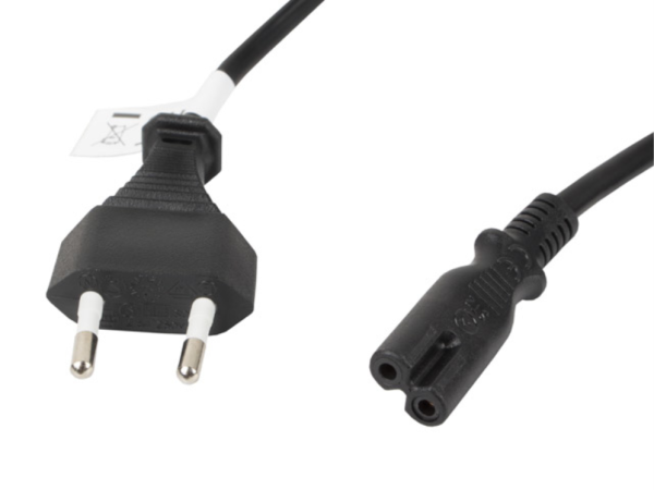 Lanberg CA-C7CA-11CC-0018-BK cable de transmisión Negro 1,8 m C7 acoplador CEE7/16