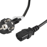 Lanberg CA-C13C-11CC-0030-BK cable de transmisión Negro 3 m C13 acoplador CEE7/7