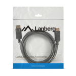 Lanberg CA-DPDP-10CC-0030-BK cable DisplayPort 3 m Negro