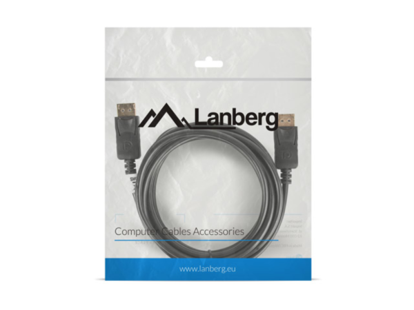 Lanberg CA-DPDP-10CC-0030-BK cable DisplayPort 3 m Negro