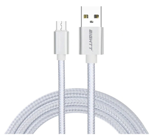 Eightt ECM-1S cable USB USB 2.0 1 m USB A Micro-USB B Plata