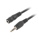 Lanberg CA-MJFJ-10CC-0050-BK cable de audio 5 m 3,5mm Negro