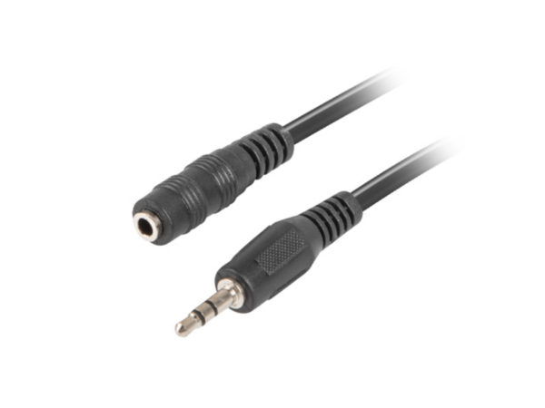 Lanberg CA-MJFJ-10CC-0050-BK cable de audio 5 m 3,5mm Negro