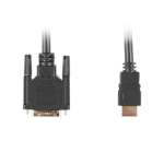 Lanberg CA-HDDV-10CC-0005-BK adaptador de cable de vídeo 0,5 m HDMI tipo A (Estándar) DVI-D Negro