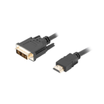 Lanberg CA-HDDV-10CC-0018-BK adaptador de cable de vídeo 1,8 m HDMI tipo A (Estándar) DVI-D Negro