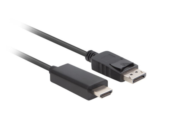 Lanberg CA-DPHD-11CC-0050-BK cambiador de género para cable DisplayPort HDMI Negro