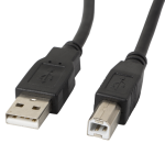 Lanberg CA-USBA-10CC-0010-BK cable USB USB 2.0 1 m USB B Negro