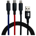 SUBBLIM SUB-CAB-3IN101 cable USB USB 3.2 Gen 1 (3.1 Gen 1) 1 m USB A USB C/Micro-USB B/Lightning Negro, Azul, Rojo