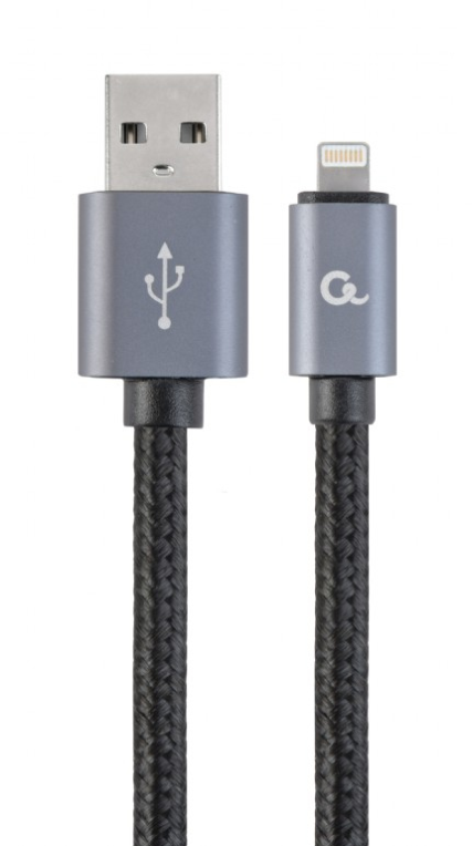 Gembird CCB-MUSB2B-AMLM-6 cable de teléfono móvil Negro 1,8 m USB A Lightning