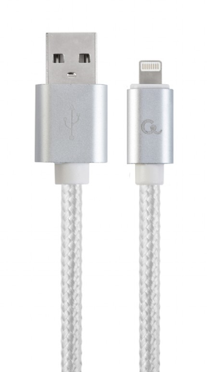 Gembird CCB-MUSB2B-AMLM-6-S cable de conector Lightning 1,8 m Plata