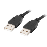 Lanberg CA-USBA-20CU-0005-BK cable USB USB 2.0 0,5 m Negro