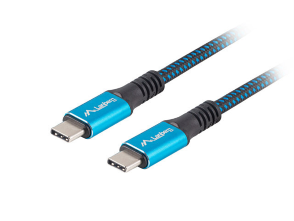 Lanberg CA-CMCM-45CU-0005-BK cable USB USB4 Gen 2x2 0,5 m USB C Negro, Azul