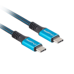 Lanberg CA-CMCM-45CU-0012-BK cable USB 0,12 m USB4 Gen 2x2 USB C Negro, Azul