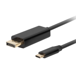 Lanberg CA-CMDP-10CU-0005-BK adaptador de cable de vídeo 0,5 m USB Tipo C DisplayPort Negro