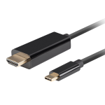 Lanberg CA-CMHD-10CU-0018-BK adaptador de cable de vídeo 1,8 m USB Tipo C HDMI