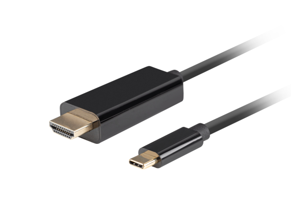 Lanberg CA-CMHD-10CU-0018-BK adaptador de cable de vídeo 1,8 m USB Tipo C HDMI