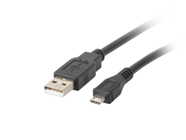 Lanberg CA-USBM-10CC-0003-BK cable USB USB 2.0 0,3 m Micro-USB B USB A Negro