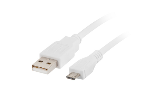 Lanberg CA-USBM-10CC-0018-W cable USB USB 2.0 1,8 m Micro-USB B USB A Blanco