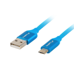 Lanberg CA-USBM-20CU-0010-BL cable USB USB 2.0 1 m Micro-USB A USB A Azul