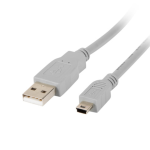 Lanberg CA-USBK-10CC-0018-S cable USB USB 2.0 1,8 m Mini-USB A USB A Gris