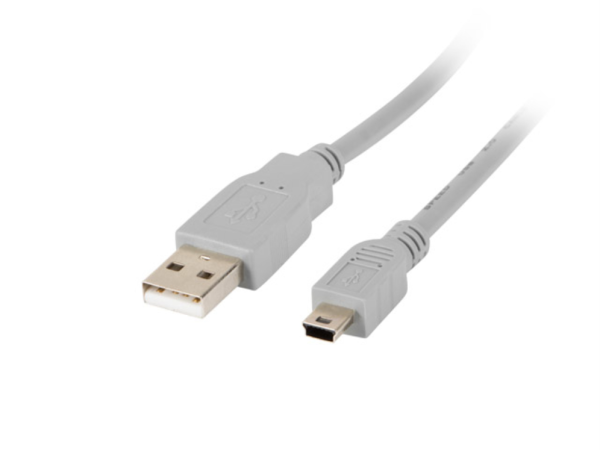 Lanberg CA-USBK-10CC-0018-S cable USB USB 2.0 1,8 m Mini-USB A USB A Gris