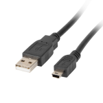 Lanberg CA-USBK-10CC-0018-BK cable USB USB 2.0 1,8 m Mini-USB A USB A Negro