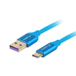 Lanberg CA-USBO-21CU-0010-BL cable USB USB 2.0 1 m USB A USB C Azul