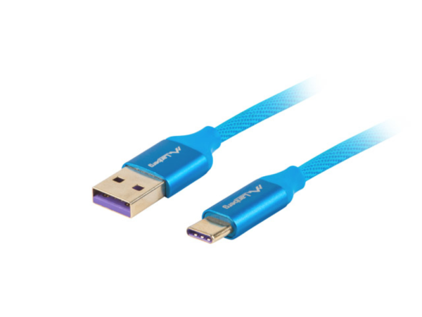 Lanberg CA-USBO-21CU-0010-BL cable USB USB 2.0 1 m USB A USB C Azul