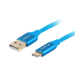 Lanberg CA-USBO-22CU-0010-BL cable USB USB 2.0 1 m USB C USB A Azul