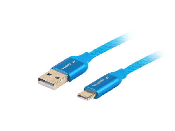 Lanberg CA-USBO-22CU-0010-BL cable USB USB 2.0 1 m USB C USB A Azul