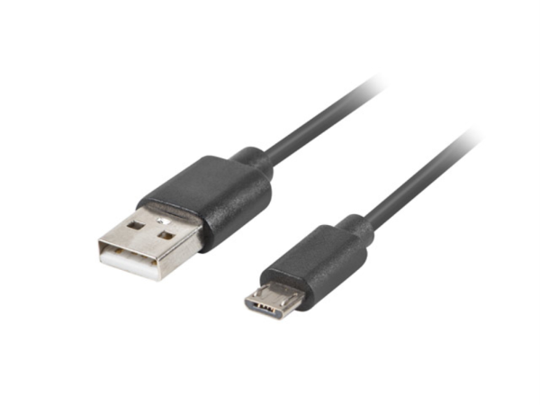 Lanberg CA-USBM-20CU-0010-BK cable USB USB 2.0 1 m USB A Micro-USB B Negro