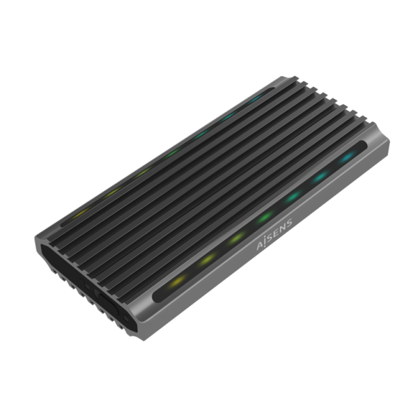 AISENS ASM2-RGB011GR caja para disco duro externo Caja externa para unidad de estado sólido (SSD)