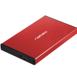 NATEC Rhino GO Carcasa de disco duro/SSD Rojo 2.5"