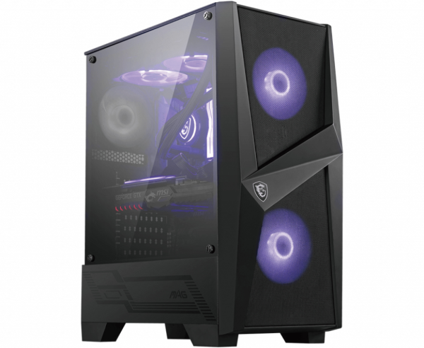 MSI MAG Forge 100M Midi Tower Negro, Transparente