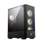 MSI MAG FORGE 112R carcasa de ordenador Midi Tower Negro, Transparente