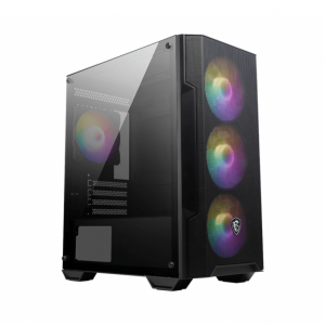 MSI MAG FORGE M100A carcasa de ordenador Micro Torre Negro, Transparente