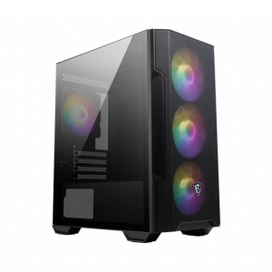 MSI MAG FORGE M100R carcasa de ordenador Midi Tower Negro, Transparente