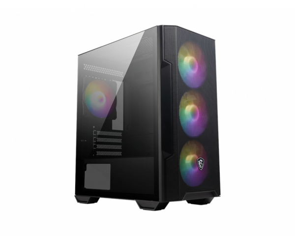 MSI MAG FORGE M100R carcasa de ordenador Midi Tower Negro, Transparente