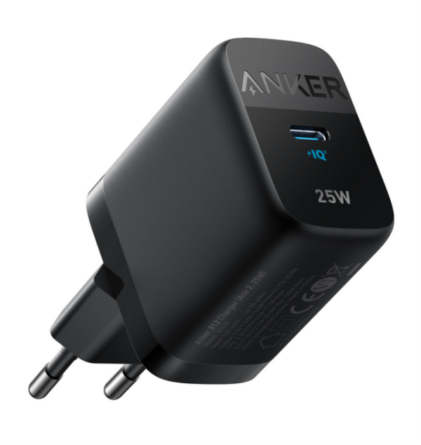 Anker 312 Charger Auriculares, Auriculares, Smartphone, Reloj inteligente, Tableta Negro Corriente alterna Interior