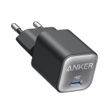 Anker 511 Nano 3 Auriculares, Auriculares, Teléfono móvil, Netbook, Portátil, Batería portátil, Smartphone, Tableta, Universal Negro Corriente alterna Carga rápida Interior