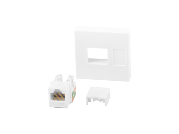 Lanberg WS-4545-RJ45K-W placa de pared y cubierta de interruptor Blanco