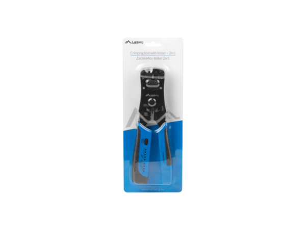 Lanberg NT-0203 crimpadora Herramienta para prensar Negro, Azul