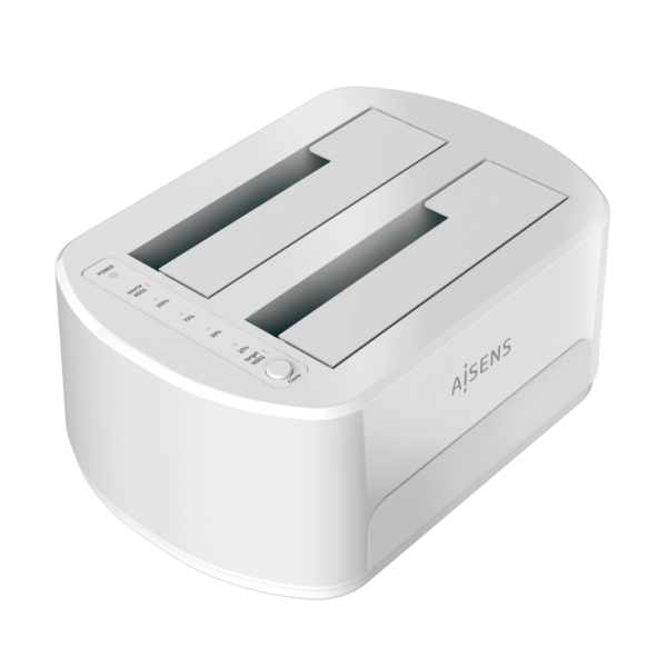 AISENS ASDS-D02W base de conexión para disco duro USB 3.2 Gen 1 (3.1 Gen 1) Type-B Blanco