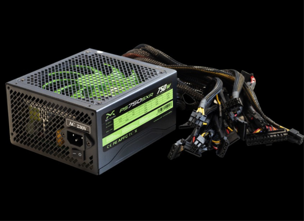 Droxio PS750SXR unidad de fuente de alimentación 750 W 20+4 pin ATX ATX Fruta del bosque, Verde