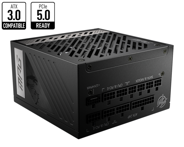 MSI MPG A850G PCIE5 unidad de fuente de alimentación 850 W 24-pin ATX ATX Negro