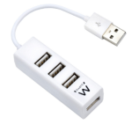 Ewent EW1122 hub de interfaz USB 2.0 Blanco